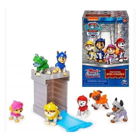 Paw Patrol Rescue Knights Marshall Mini Figure & Castle Mystery Box New - Picture 4 of 7
